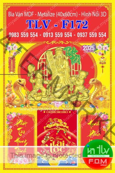 Bìa Lịch Bloc Dán Nổi 3D Phát Tài