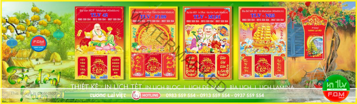In Bìa Lịch 40x60 In Offset