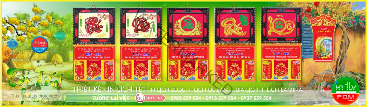 In Bìa Lịch Gập Khung Nâu