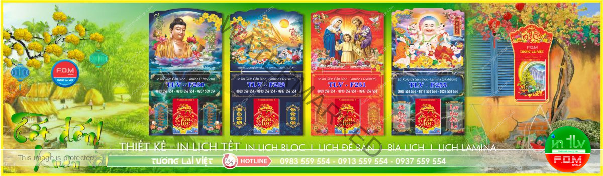 In Bìa Lịch Gập Laminate