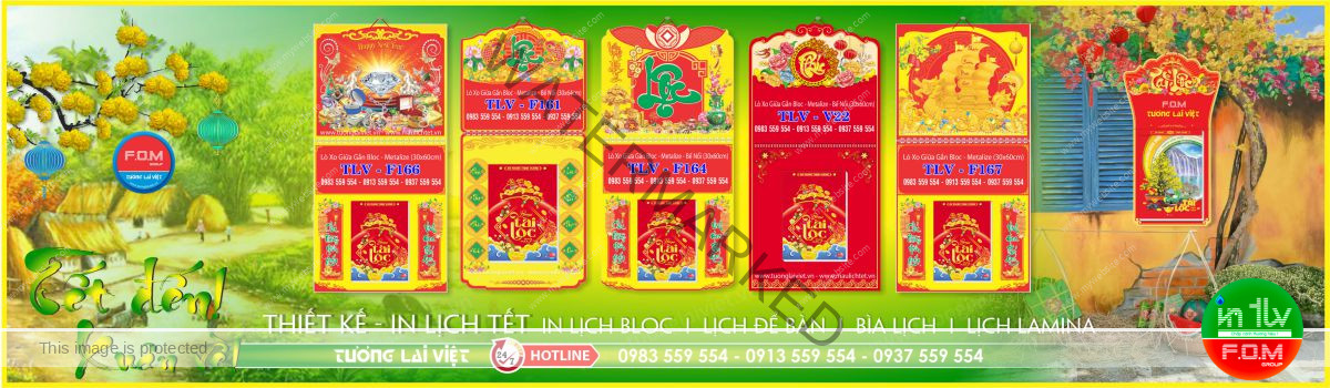 In Bìa Lịch Lò Xo Mini