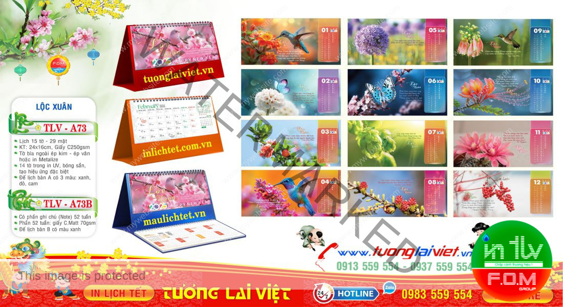 In Lịch Bàn theo yêu cầu