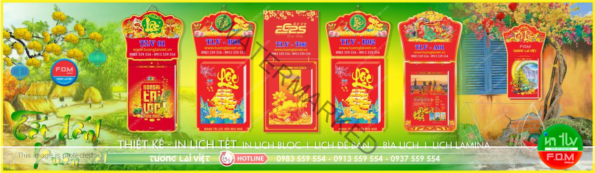 In Lịch Bloc Khổ Lớn 38x54