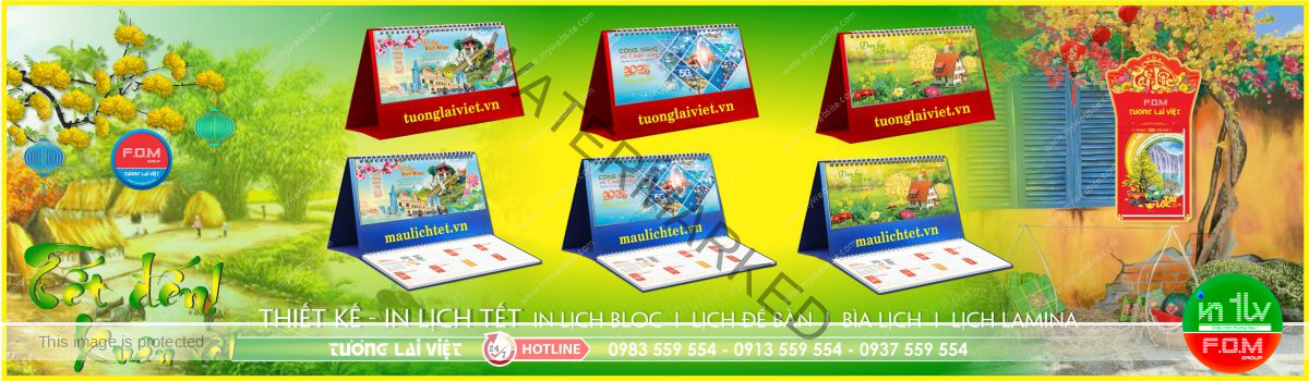 In Lịch Để Bàn 15 Tờ