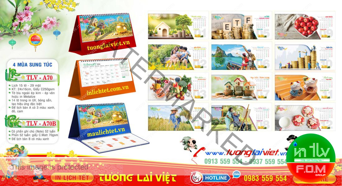 In Lịch Tết Để Bàn 2026
