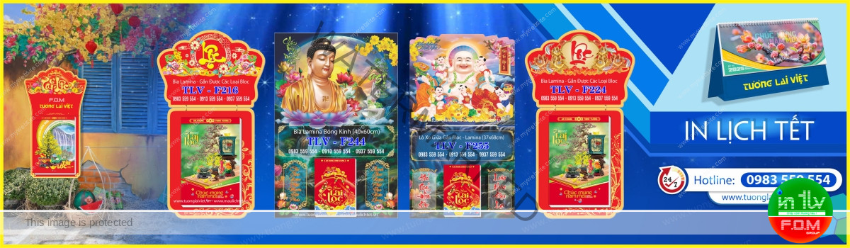 In Lịch Tết Laminate