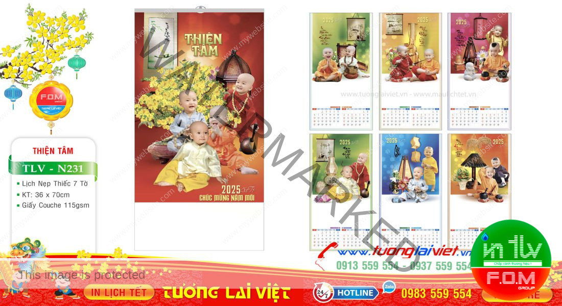 Mẫu Lịch Tờ Chú Tiểu