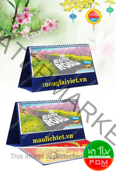 Lịch Để Bàn 13 Tờ Những Con Đường Đẹp