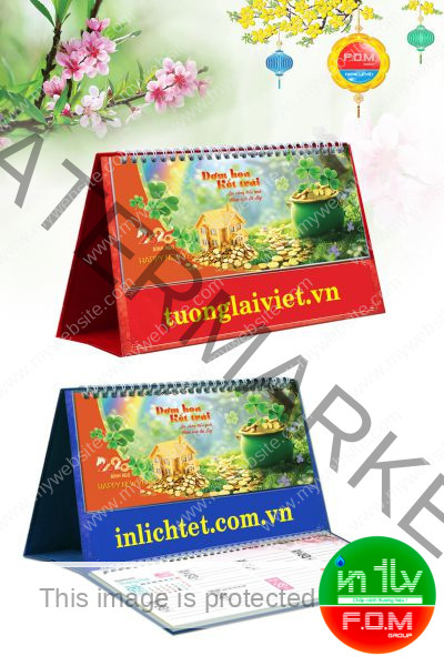 Lịch Để Bàn 15 Tờ Đom Hoa Kết Trái