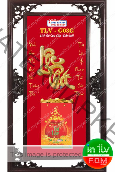 Lịch Gỗ Lộc Phát Thư Pháp