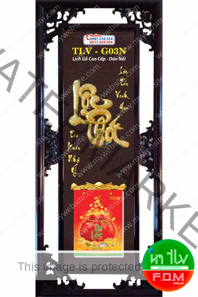 Lịch Gỗ Lộc Phát Thư Pháp