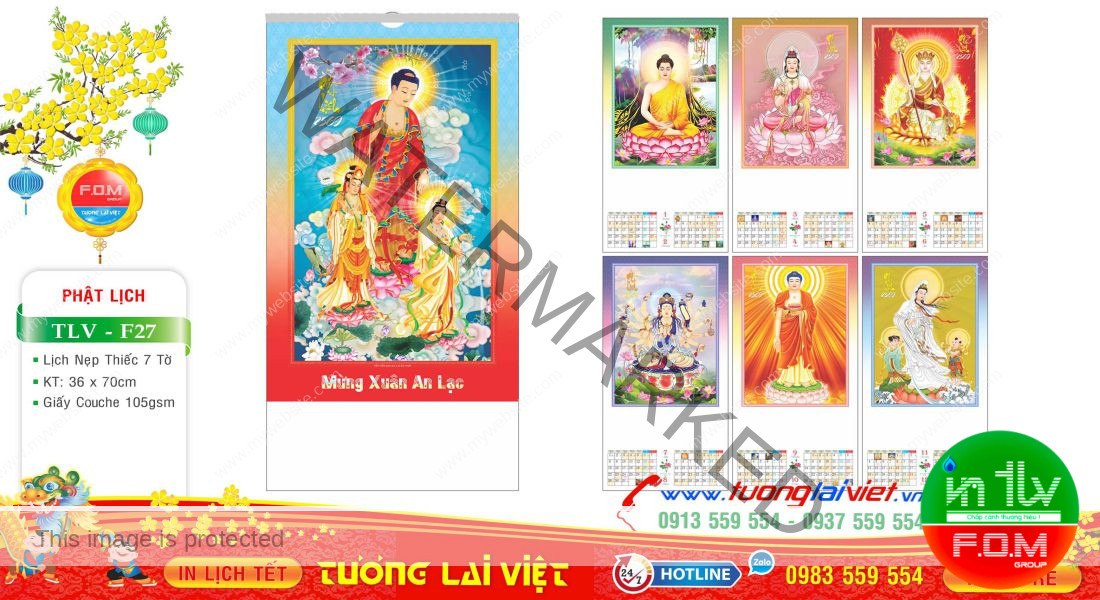 Mẫu Lịch Tờ Phật Lịch