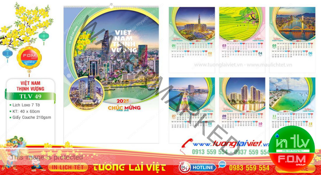 Mẫu Lịch Tờ Phong Cảnh