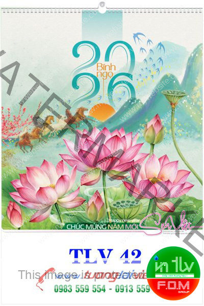 Lịch Treo Trường 7 Tờ Hoa Sen