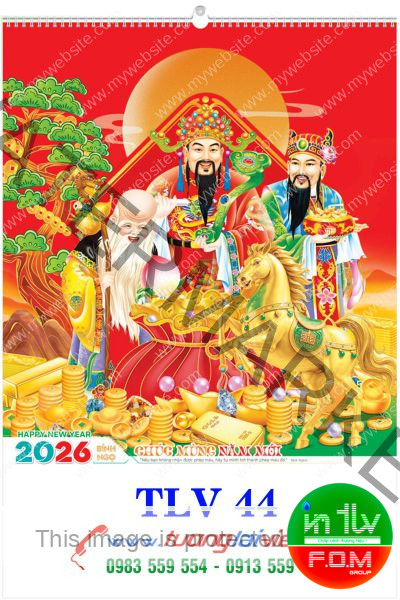 Lịch Treo Trường 7 Tờ Phúc Lộc Thọ