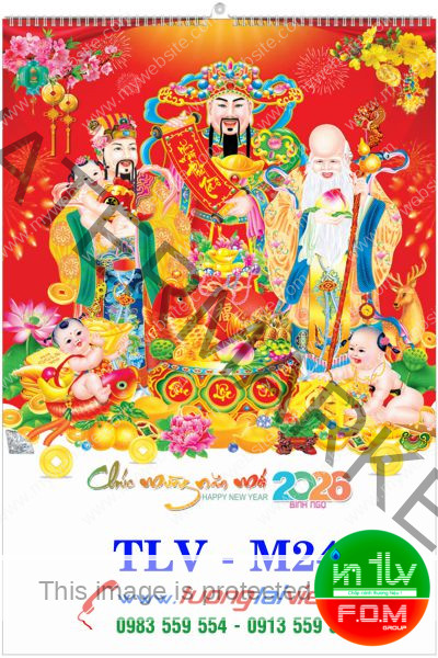 Lịch Treo Trường 7 Tờ Phước Lộc Thọ