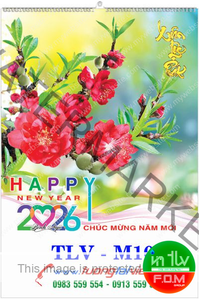 Lịch Treo Trường 7 Tờ Xuân Lộc Phát