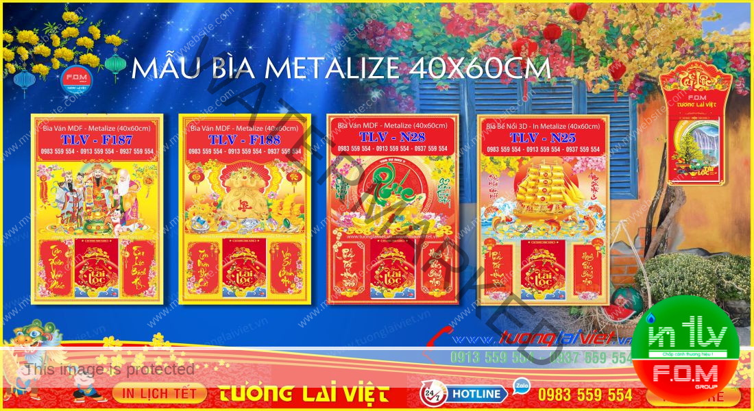Mẫu Bìa Lịch Metalize