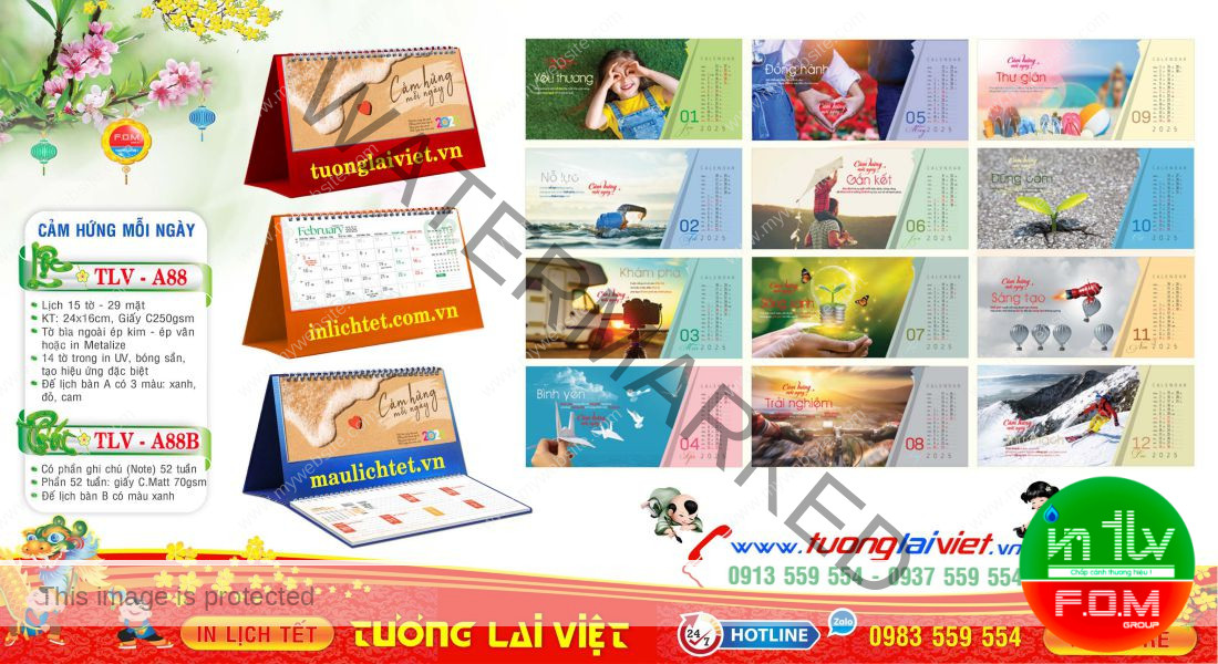 Mẫu Lịch Để Bàn Cảm Hứng Mỗi Ngày