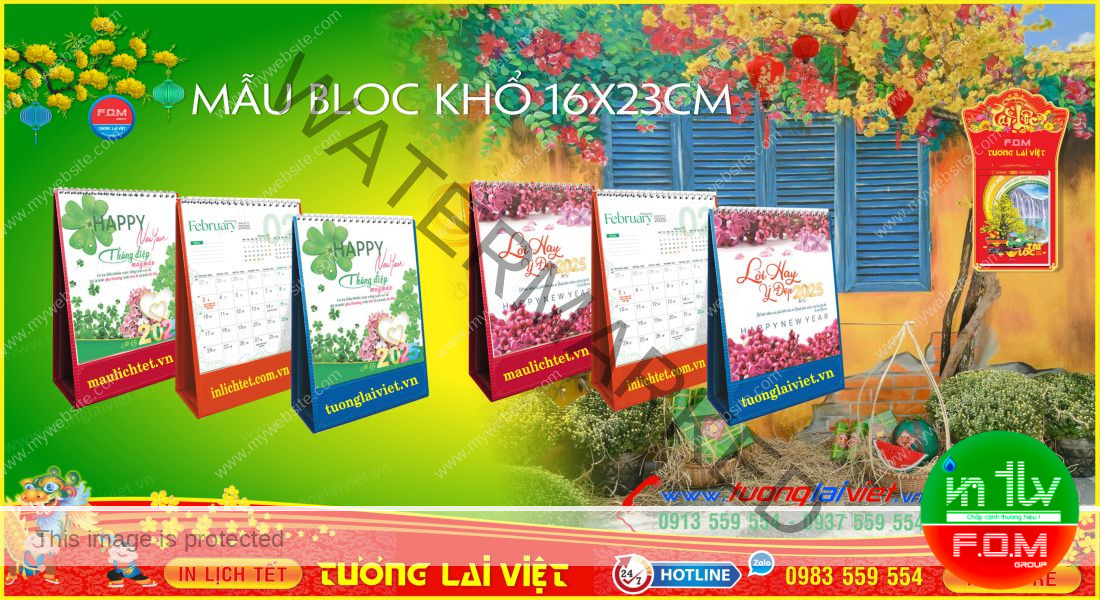 Mẫu Lịch Để Bàn Đứng