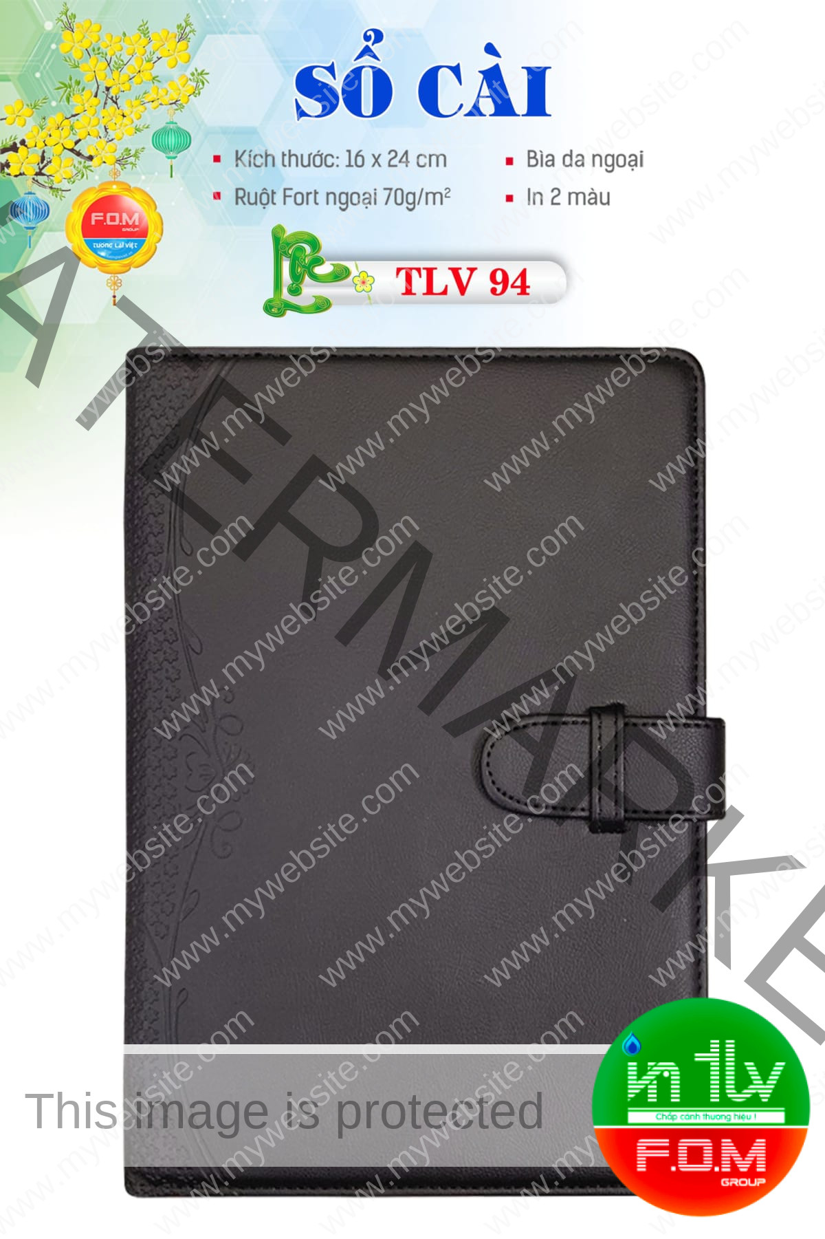 Sổ Agenda Tay Cài Bìa Đen